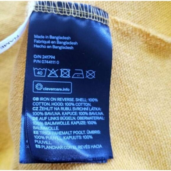 H&M YELLOW CROP HOODIE SZ.14Y EUC - Picture 4 of 4